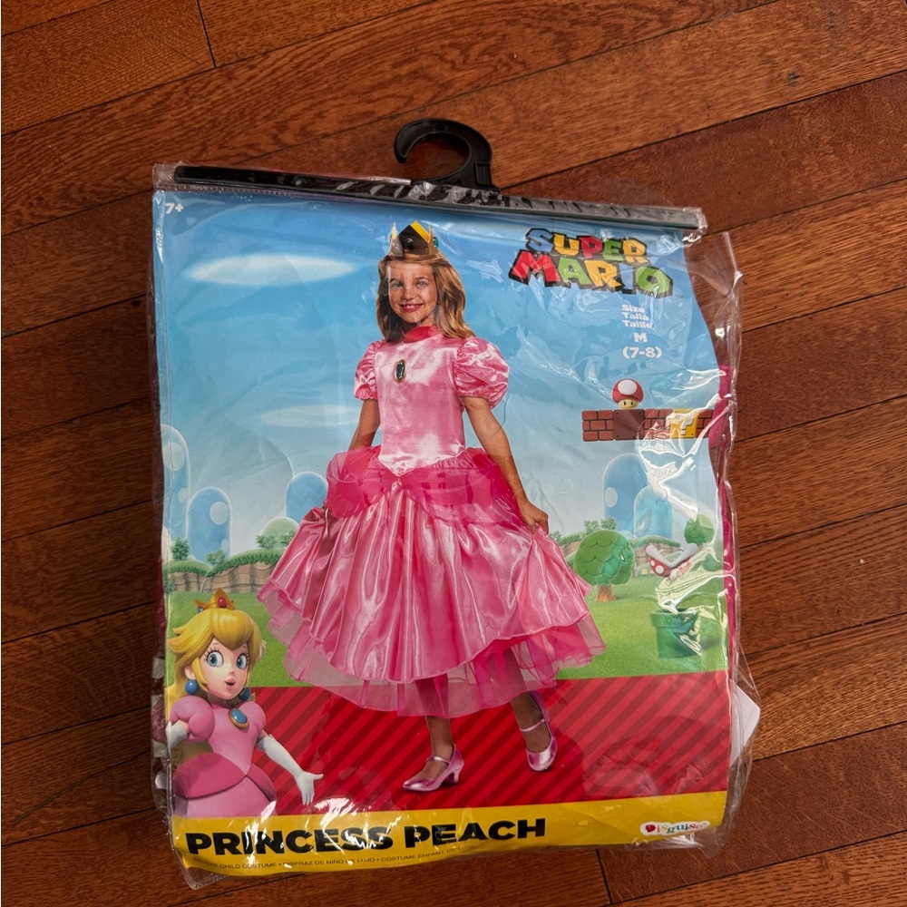 Mario Bros Princess Peach Girls Costume M 7-8
